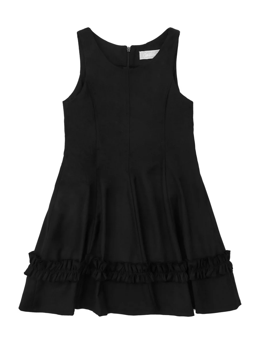 Elegant Ruffled Tier & Bow Accent Dress