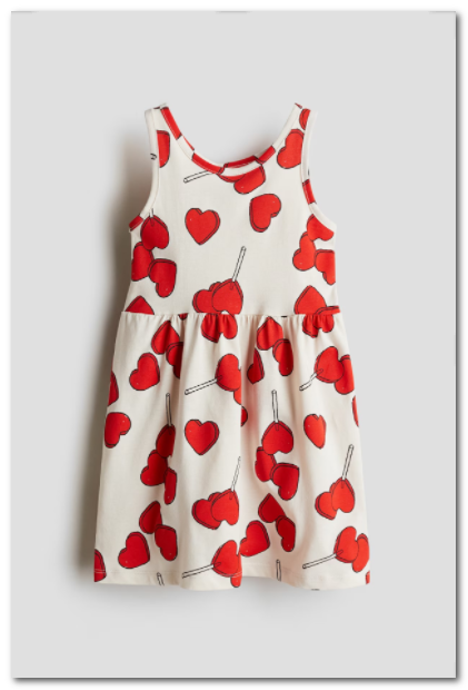 H&M Ladybug Dress White/Lollipops