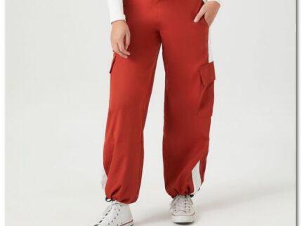 Forever21 Twill Side-Striped Pants