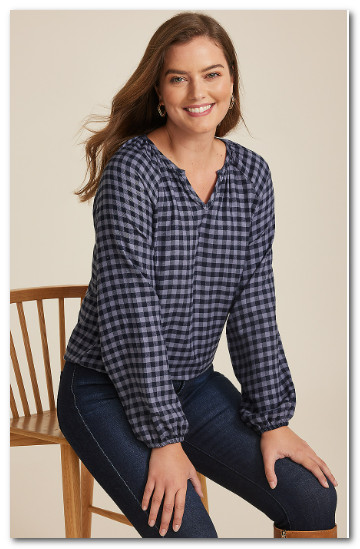 Maurices  Buffalo Check Blouse