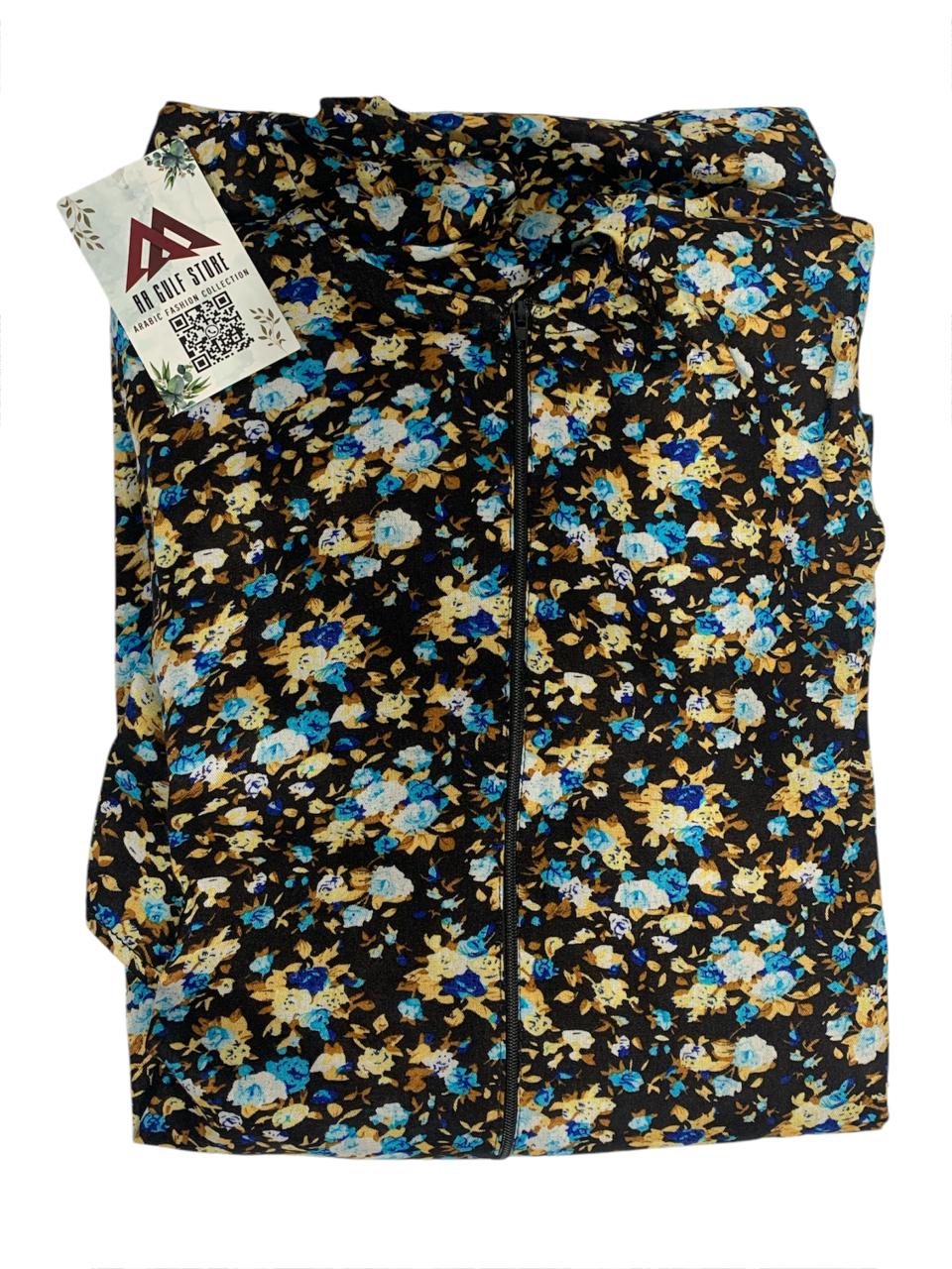 Women's Floral Abaya With Matching Hijab