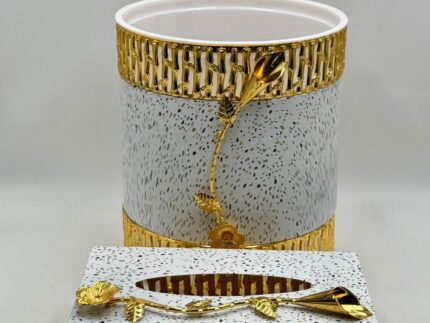 BY-04A Decorative Bin & Tissue Box Set